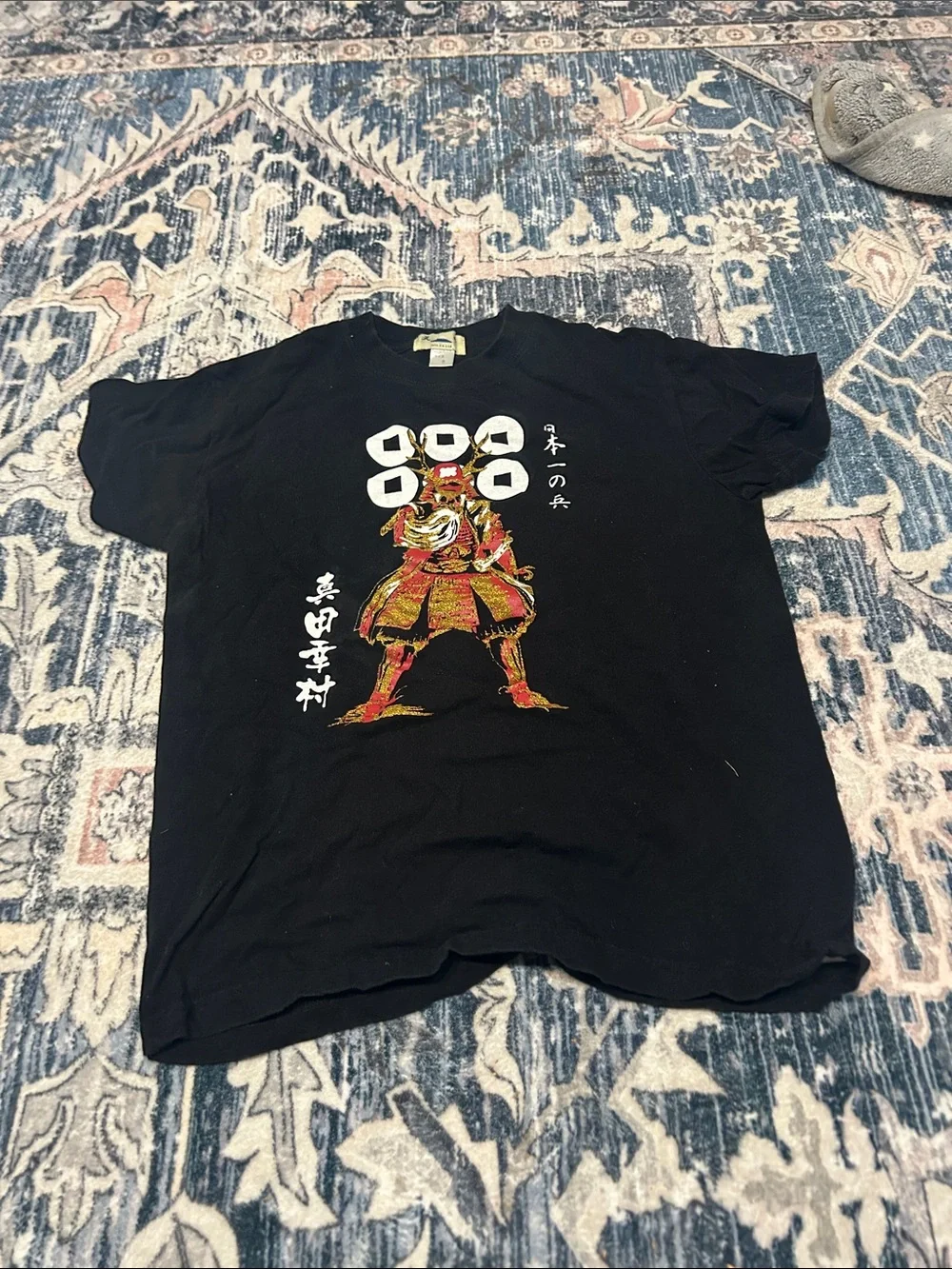Black Graphic Samurai Tee - Unbranded